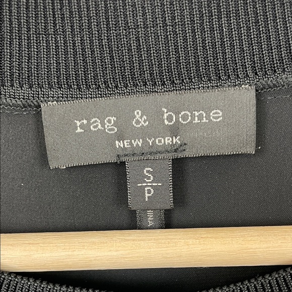 Rag & Bone Sloane Silver Metallic Short Sleeve Crewneck Pullover Stylish T Shirt - Picture 9 of 9